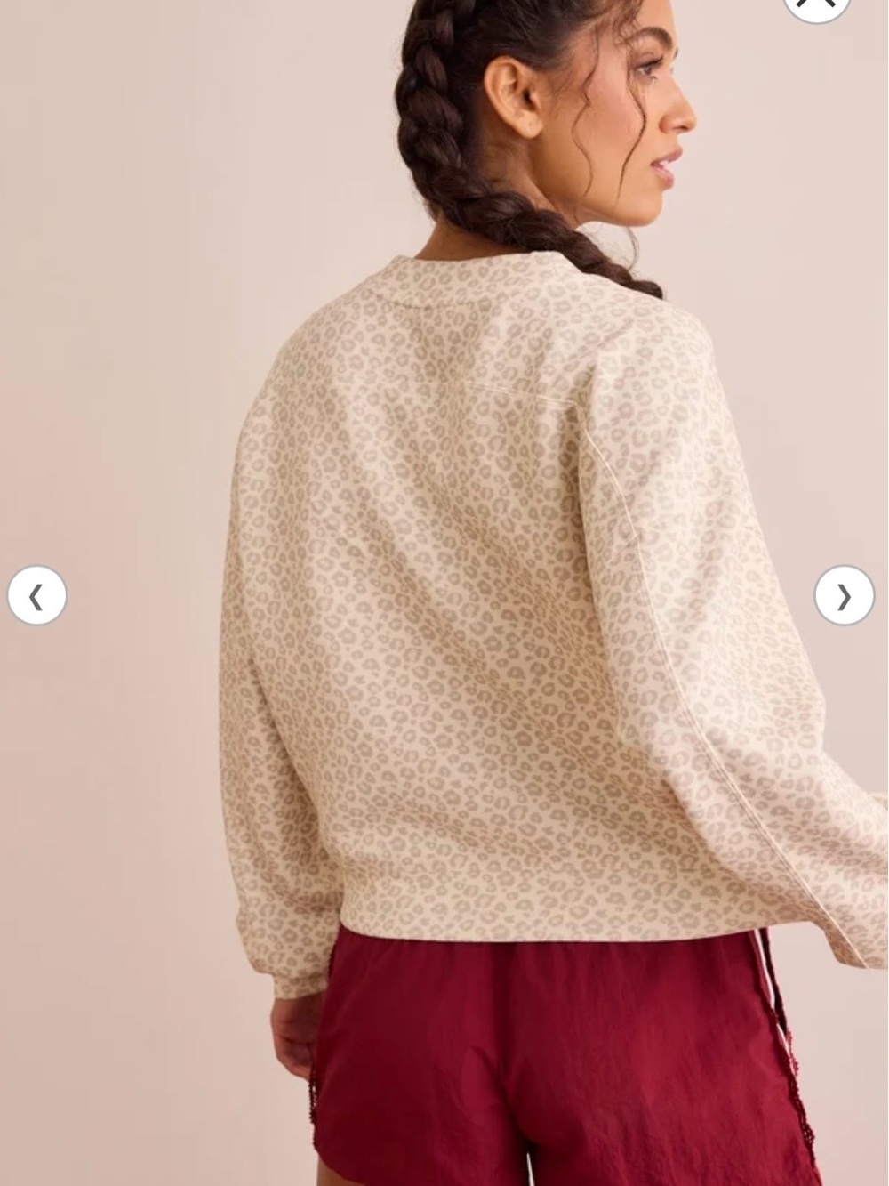 Altar’d State Beige Leopard Print Crewneck Sweatshirt - Picture 2 of 2